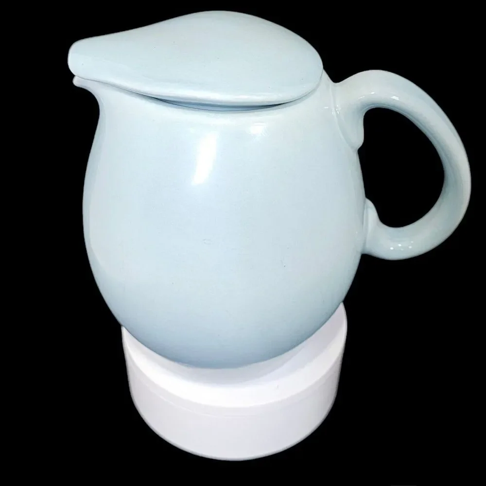 Vintage Russel Wright Iroquois Casual Mid Century Blue China 32oz Pitcher W/ Lid